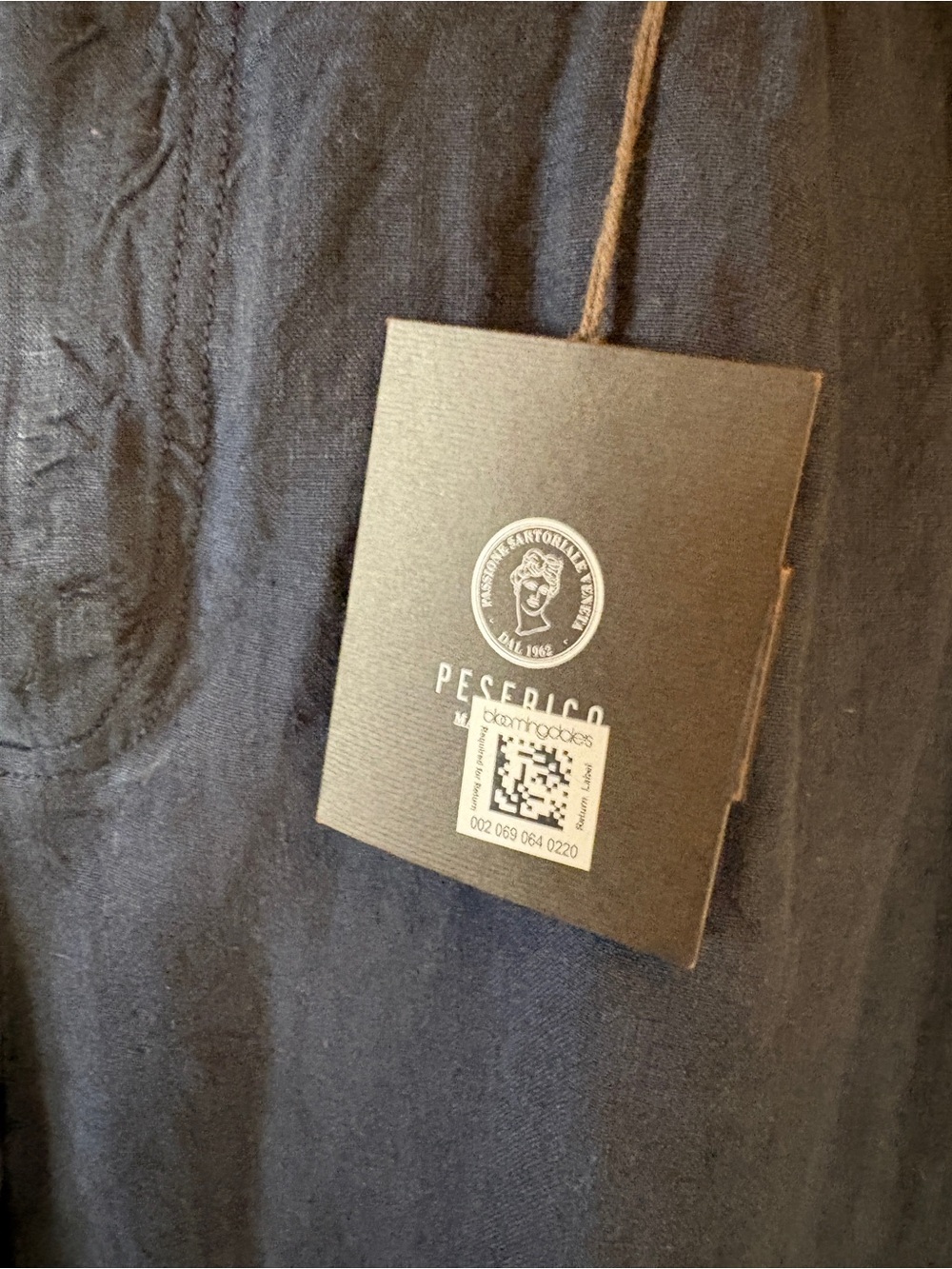 Peserico Dark Navy Linen-Blend MSRP $505 Pants with Tag - Picture 2 of 15